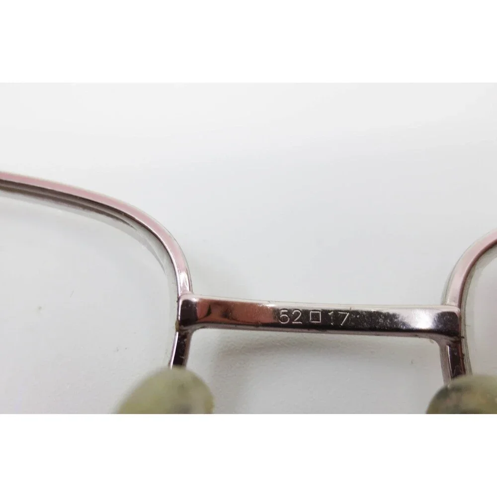 Genny 767-B 5371 Silver Rectangular Eyeglass Frames Made in Italy 52-17-135
